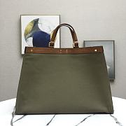 Fendi Peekaboo X-Tote Canvas Bag Green 8BH374 41x16x29.5cm - 3