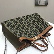 Fendi Peekaboo X-Tote Canvas Bag Green 8BH374 41x16x29.5cm - 5