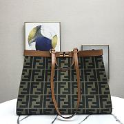 Fendi Peekaboo X-Tote Canvas Bag Green 8BH374 41x16x29.5cm - 6