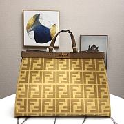Fendi Peekaboo X-Tote Canvas Bag Yellow 8BH374 41x16x29.5cm - 1
