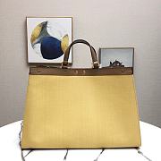 Fendi Peekaboo X-Tote Canvas Bag Yellow 8BH374 41x16x29.5cm - 3