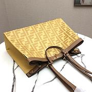 Fendi Peekaboo X-Tote Canvas Bag Yellow 8BH374 41x16x29.5cm - 2
