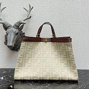 Fendi Peekaboo X-Tote Canvas Bag White 8BH374 41x16x29.5cm - 1