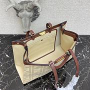 Fendi Peekaboo X-Tote Canvas Bag White 8BH374 41x16x29.5cm - 6