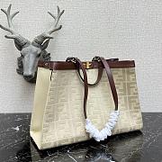 Fendi Peekaboo X-Tote Canvas Bag White 8BH374 41x16x29.5cm - 3