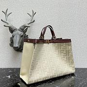 Fendi Peekaboo X-Tote Canvas Bag White 8BH374 41x16x29.5cm - 2