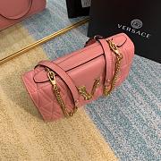 Versace Virtus Quilted Shoulder Bag Peach DBFG985 24x9x16.5cm - 3