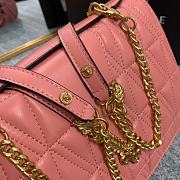 Versace Virtus Quilted Shoulder Bag Peach DBFG985 24x9x16.5cm - 6