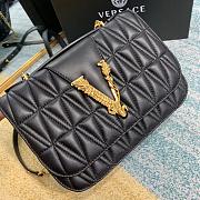 Versace Virtus Quilted Shoulder Bag Black DBFG985 24x9x16.5cm - 4