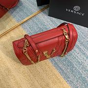 Versace Virtus Quilted Shoulder Bag Red DBFG985 24x9x16.5cm - 2