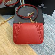 Versace Virtus Quilted Shoulder Bag Red DBFG985 24x9x16.5cm - 3
