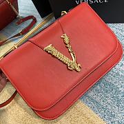 Versace Virtus Shoulder Bag Red DBFG985 24x9x16.5cm - 4