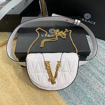 Versace Virtus Quilted Belt Bag White DV3G984 18x4x14cm