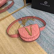 Versace Virtus Quilted Belt Bag Peach DV3G984 18x4x14 cm - 4