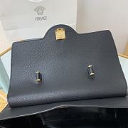 Versace Large La Medusa Handbag Gold-tone Metal Black DBFI038 35x14x25cm - 3