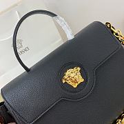 Versace Large La Medusa Handbag Gold-tone Metal Black DBFI038 35x14x25cm - 2