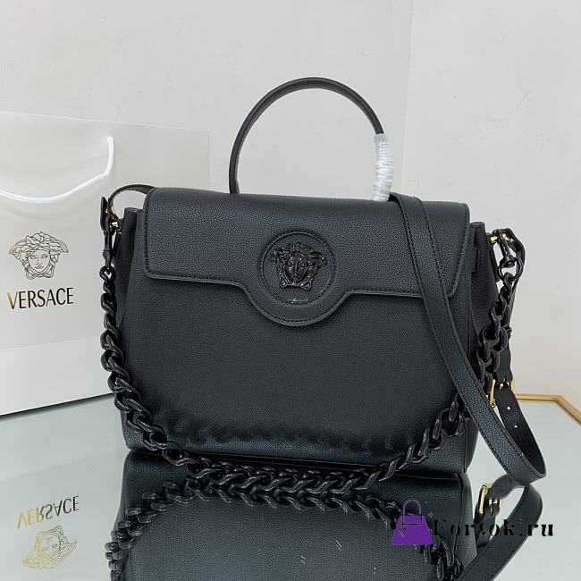 Versace Large La Medusa Handbag Black DBFI038 35x14x25cm - 1