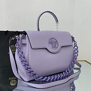 Versace Large La Medusa Handbag Lilac DBFI038 35x14x25cm - 5