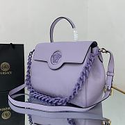 Versace Large La Medusa Handbag Lilac DBFI038 35x14x25cm - 4