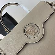 Versace Large La Medusa Handbag Beige DBFI038 35x14x25cm - 4