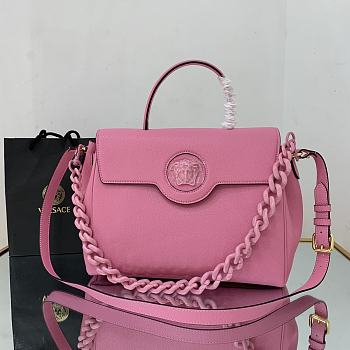 Versace Large La Medusa Handbag Pink DBFI038 35x14x25cm
