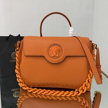 Versace Large La Medusa Handbag Orange DBFI038 35x14x25cm