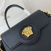 Versace Medium La Medusa Handbag Gold-tone Metal Black DBFI039 25x15x22cm - 2