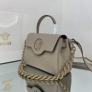 Versace Medium La Medusa Handbag Beige DBFI039 25x15x22cm - 6