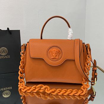 Versace Medium La Medusa Handbag Orange DBFI039 25x15x22cm