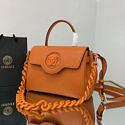 Versace Medium La Medusa Handbag Orange DBFI039 25x15x22cm - 5