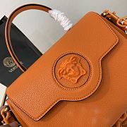 Versace Medium La Medusa Handbag Orange DBFI039 25x15x22cm - 4