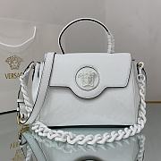 Versace Medium La Medusa Handbag White DBFI039 25x15x22cm - 1