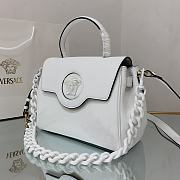 Versace Medium La Medusa Handbag White DBFI039 25x15x22cm - 5