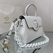 Versace Medium La Medusa Handbag White DBFI039 25x15x22cm - 4