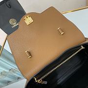 Versace Medium La Medusa Handbag Gold-tone Metal Caramel DBFI039 25x15x22cm - 5
