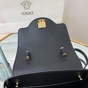 Versace Small La Medusa Handbag Gold-tone Metal Black DBFI040 20x10x17cm - 6