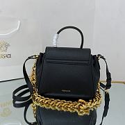 Versace Small La Medusa Handbag Gold-tone Metal Black DBFI040 20x10x17cm - 3