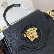 Versace Small La Medusa Handbag Gold-tone Metal Black DBFI040 20x10x17cm - 2