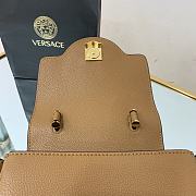 Versace Small La Medusa Handbag Gold-tone Metal Caramel DBFI040 20x10x17cm - 3