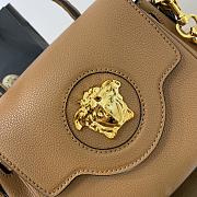 Versace Small La Medusa Handbag Gold-tone Metal Caramel DBFI040 20x10x17cm - 2