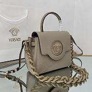 Versace Small La Medusa Handbag Beige DBFI040 20x10x17cm - 5