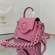 Versace Small La Medusa Handbag Pink DBFI040 20x10x17cm - 4