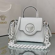 Versace Small La Medusa Handbag White DBFI040 20x10x17cm - 1