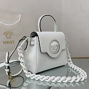 Versace Small La Medusa Handbag White DBFI040 20x10x17cm - 3