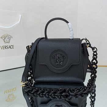 Versace Small La Medusa Handbag Black DBFI040 20x10x17cm