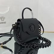 Versace Small La Medusa Handbag Black DBFI040 20x10x17cm - 4