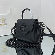 Versace Small La Medusa Handbag Black DBFI040 20x10x17cm - 3