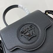 Versace Small La Medusa Handbag Black DBFI040 20x10x17cm - 2