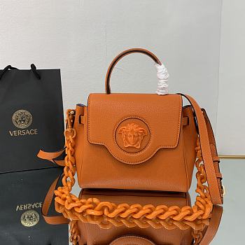 Versace Small La Medusa Handbag Orange DBFI040 20x10x17cm