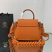 Versace Small La Medusa Handbag Orange DBFI040 20x10x17cm - 6